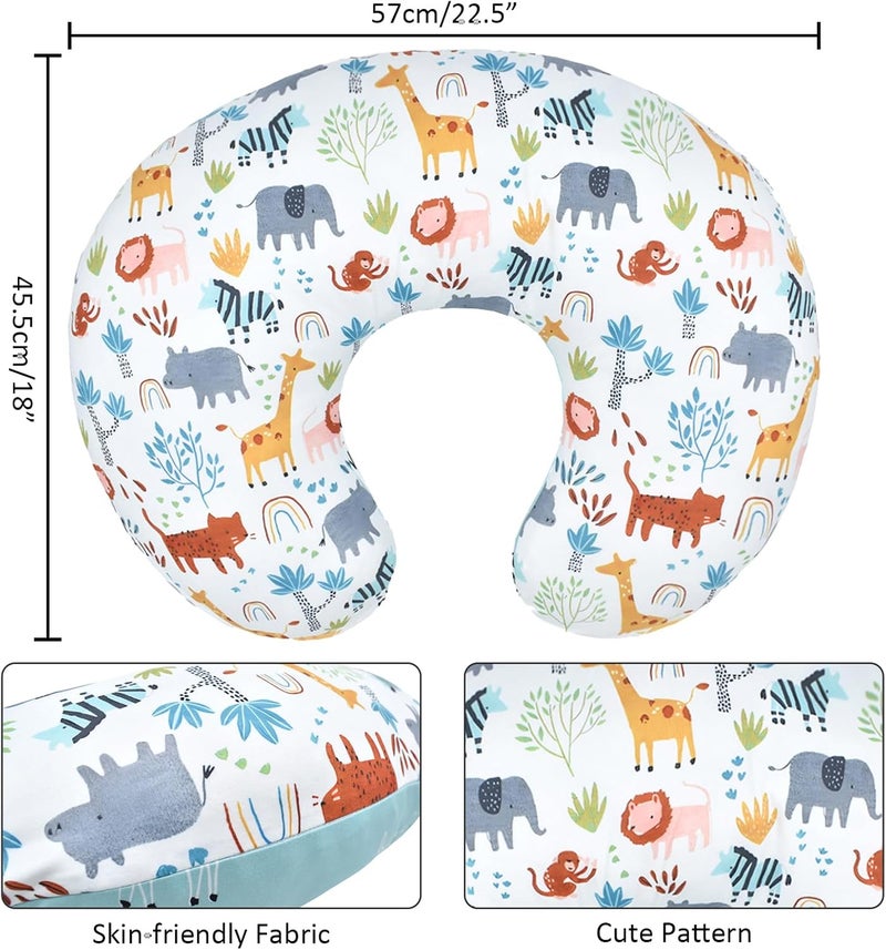 Winmany Baby Nursing Pillow Cover Newborn Removable Breastfeeding Pillowcover Cute Pattern Girls Boys Nursing Pillowcase for Breast and Bottole Feeding - Image 4